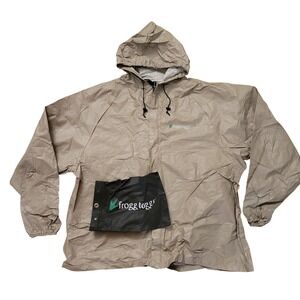 Frogg Toggs Ultra-Lite2 Rain Jacket Khaki Mens XL XXL Packable Waterproof